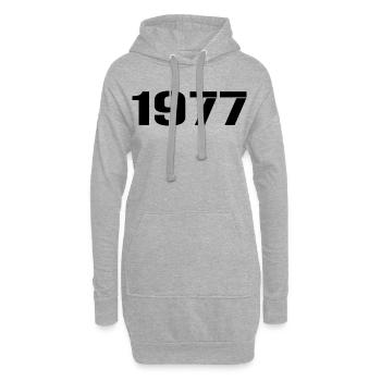 Millésime 1977 - Sweat-shirt à capuche long Femme - gris chiné - Devant