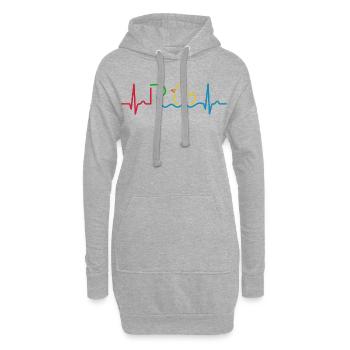 Enfin, pension - retraite - retraite - Sweat-shirt à capuche long Femme - gris chiné - Devant