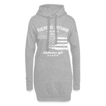 USA: Nichts in wie ein Oklahoma State Girl Geschenk - Hoodie-Kleid - Grau meliert - Vorne