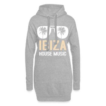 Ibiza Festival - Sweat-shirt à capuche long Femme - gris chiné - Devant