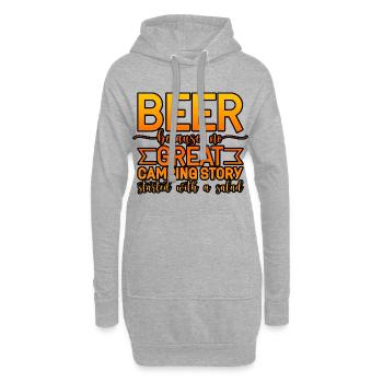 No Great Camping Story Started With A Salad 4 - Hoodie-Kleid - Grau meliert - Vorne