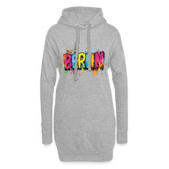 Berlin Graffiti Schrift Streetart Urban Style - Hoodie-Kleid - Grau meliert - Vorne