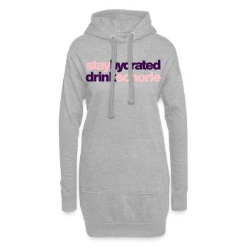 Restez hydraté - buvez du spritzer - Sweat-shirt à capuche long Femme - gris chiné - Devant