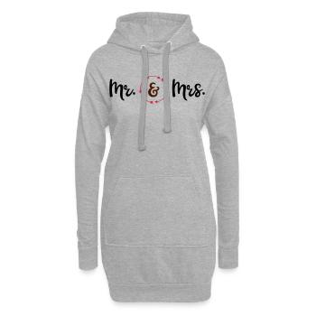 mariage - Sweat-shirt à capuche long Femme - gris chiné - Devant