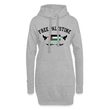 Free Palestine Freiheit Palästina Freies Palästina - Hoodie-Kleid - Grau meliert - Vorne