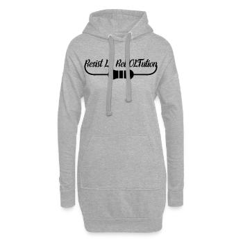 Elektrikerwitz - Hoodie-Kleid - Grau meliert - Vorne
