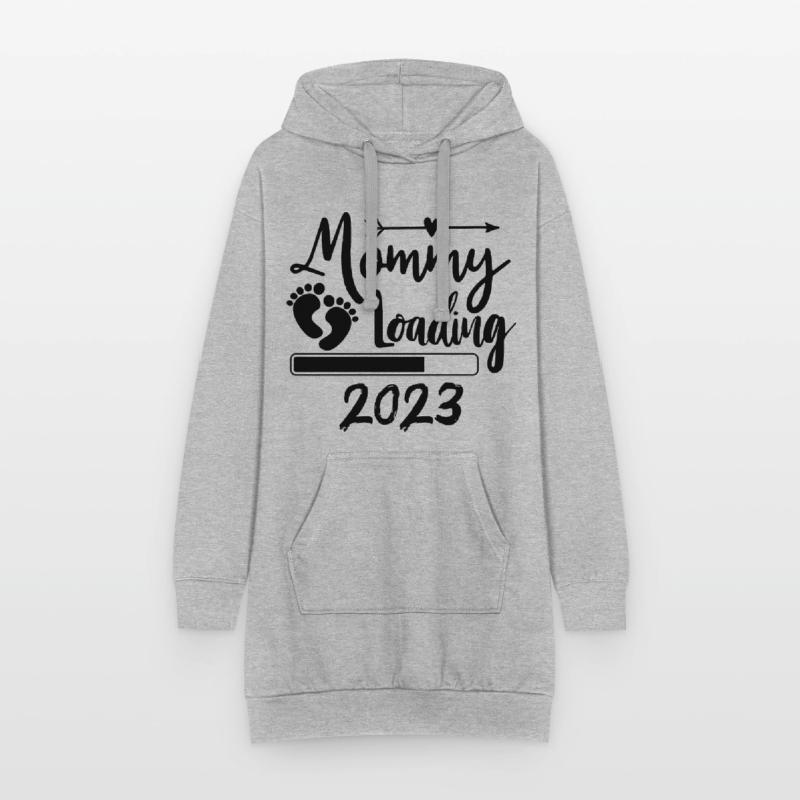 Mama loading 2023, werdende Mutter 2023 Hoodie-Kleid