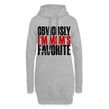 Obviously I'm Mom's Favorite 11 - Hoodie-Kleid - Grau meliert - Vorne