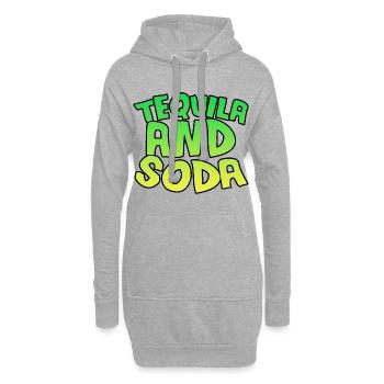 Tequila And Soda 3 - Hoodie-Kleid - Grau meliert - Vorne