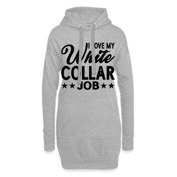 I Love My White Collar Job 2 - Hoodie-Kleid - Grau meliert - Vorne