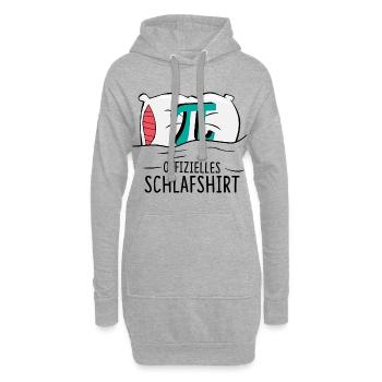 Offizielles Schlafshirt Pi Zeichen - Hoodie-Kleid - Grau meliert - Vorne