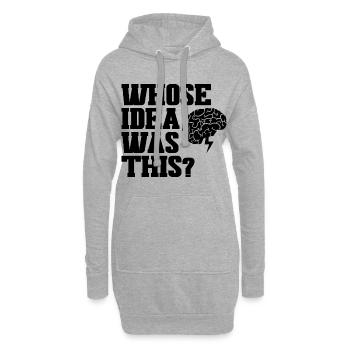 Qui a eu l’idée de ce 3 - Sweat-shirt à capuche long Femme - gris chiné - Devant