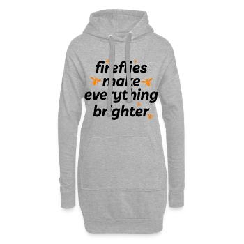 Glühwürmchen Glühwürmchen Blitzkäfer Insektensammler - Hoodie-Kleid - Grau meliert - Vorne