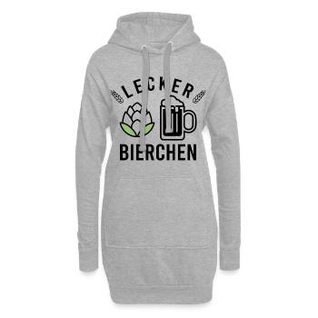 Lecker Bierchen Bier Hopfen Bierliebhaber - Hoodie-Kleid - Grau meliert - Vorne