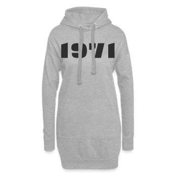 1971 - Hoodie-Kleid - Grau meliert - Vorne