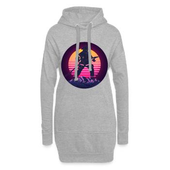Feuerwehr Berg - Hoodie-Kleid - Grau meliert - Vorne