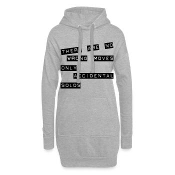 There Are No Wrong Moves, Only Accidental Solos 3 - Hoodie-Kleid - Grau meliert - Vorne