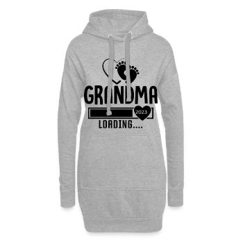 2023 Grand-mère Chargement Future Grand-mère 2023 Grand-mère - Sweat-shirt à capuche long Femme - gris chiné - Devant