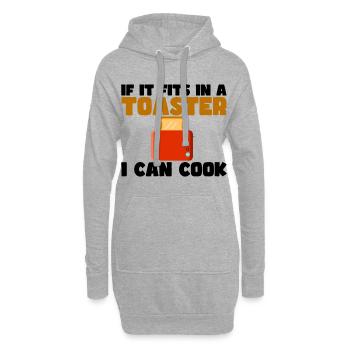 If It Fits In A Toaster, I Can Cook It 3 - Hoodie-Kleid - Grau meliert - Vorne