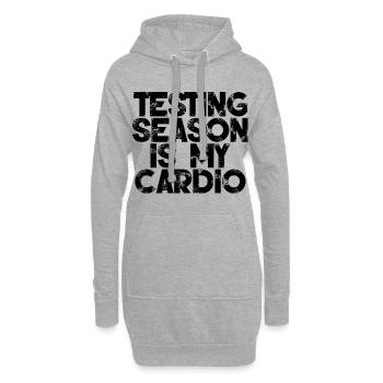 Testing Season Is My Cardio 3 - Hoodie-Kleid - Grau meliert - Vorne