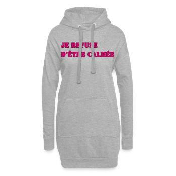 ICH WEIGERE MICH, MICH BERUHIGEN ZU LASSEN - Hoodie-Kleid - Grau meliert - Vorne