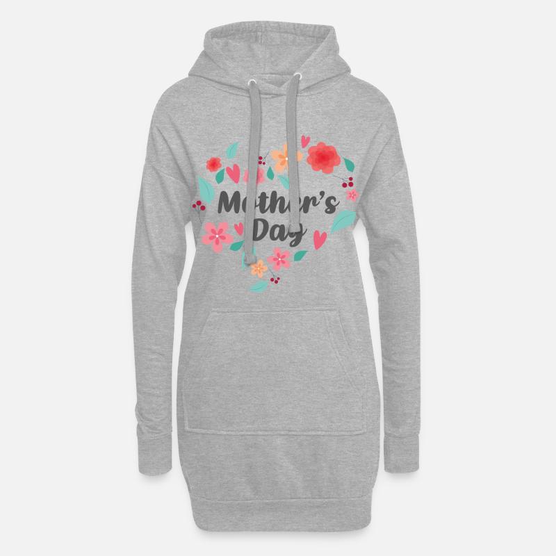 Muttertag - Muttertagsgeschenk - Mother's Day - Hoodie-Kleid - Grau meliert