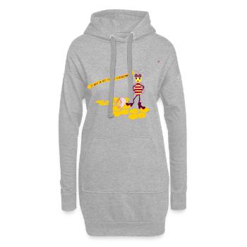 Abeille - Sweat-shirt à capuche long Femme - gris chiné - Devant
