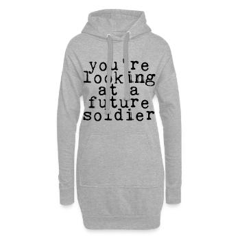 You're Looking At A Future Soldier 4 - Hoodie-Kleid - Grau meliert - Vorne