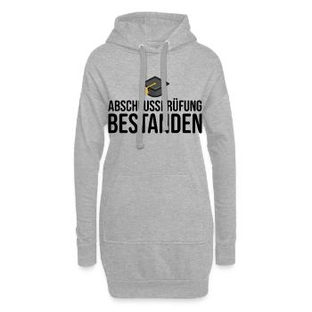 Abschlussprüfung Prüfung Bestanden - Hoodie-Kleid - Grau meliert - Vorne