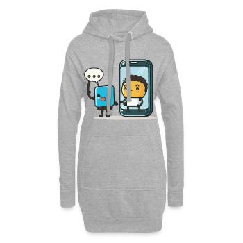 Smart Living - Hoodie Dress - heather grey - Front