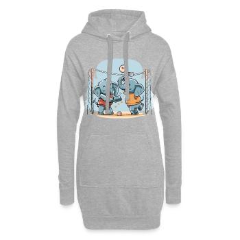 Elephant Spike - Sweat-shirt à capuche long Femme - gris chiné - Devant