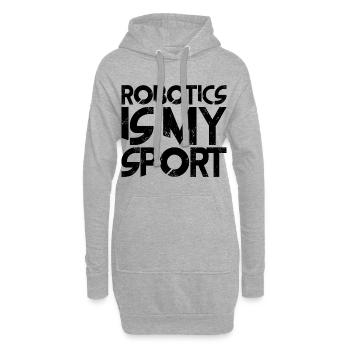 Robotics Is My Sport 3 - Hoodie-Kleid - Grau meliert - Vorne