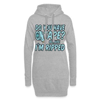 Do You Have Tape Because I'm Ripped 4 - Hoodie-Kleid - Grau meliert - Vorne