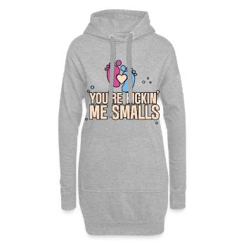 Tu me donnes des coups de pied Smalls 2 - Sweat-shirt à capuche long Femme - gris chiné - Devant