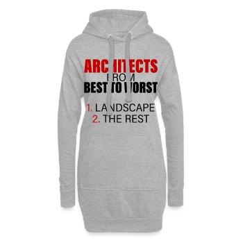 Architects From Best To Worst 1. Landscape 2 - Hoodie-Kleid - Grau meliert - Vorne
