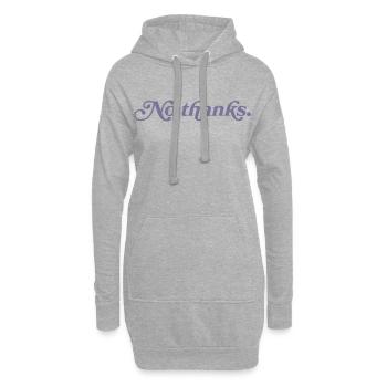 Non merci. - Sweat-shirt à capuche long Femme - gris chiné - Devant