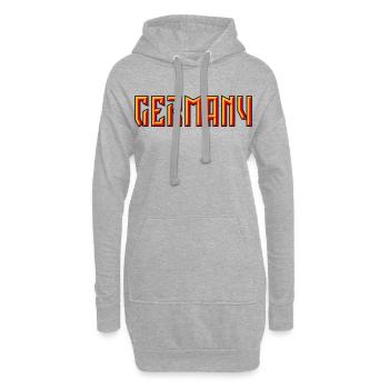 Germany Schriftzug (Relief / 3D / 3C) - Hoodie-Kleid - Grau meliert - Vorne