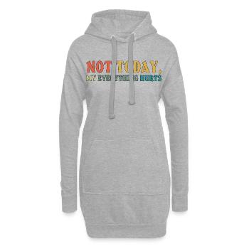 Not Today Fibromyalgie-Bewusstsein - Hoodie-Kleid - Grau meliert - Vorne