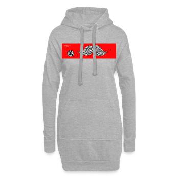OSLAP_SCHNURBART - Hoodie-Kleid - Grau meliert - Vorne