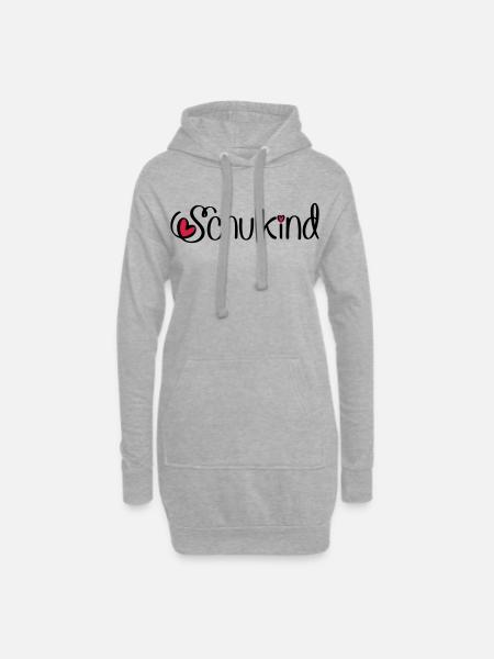 Schulkind - Hoodie-Kleid - Grau meliert