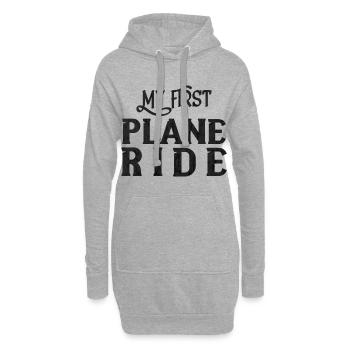Mon premier voyage en avion 31 - Sweat-shirt à capuche long Femme - gris chiné - Devant