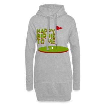 Happy Birdie To Me - Hoodie-Kleid - Grau meliert - Vorne
