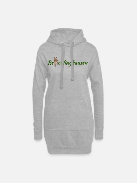 Re cklinghausen mit Reh - Hoodie-Kleid - Grau meliert