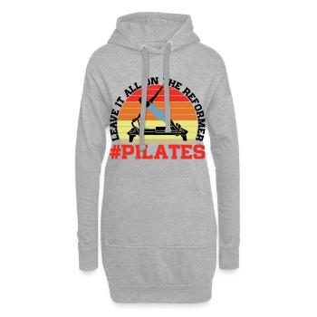 Leave It All On The Reformer #Pilates 15 - Hoodie-Kleid - Grau meliert - Vorne