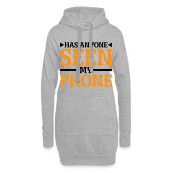 Has Anyone Seen My Phone 16 - Hoodie-Kleid - Grau meliert - Vorne