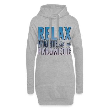 Relax My Daughter Is A Paramedic 3 - Sweat-shirt à capuche long Femme - gris chiné - Devant
