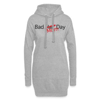 Bad Mom Day Humor Text - Hoodie-Kleid - Grau meliert - Vorne