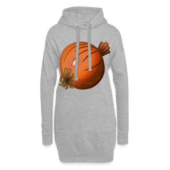 Zwiebel - Hoodie-Kleid - Grau meliert - Vorne