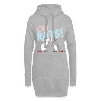 Oh Rats! - Hoodie Dress - heather grey - Front