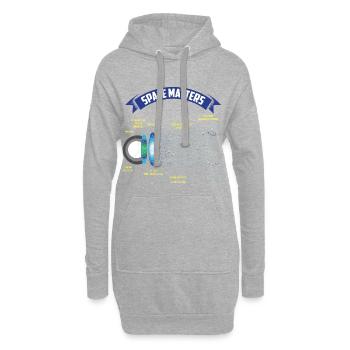 Cadeau Space Matters - Sweat-shirt à capuche long Femme - gris chiné - Devant